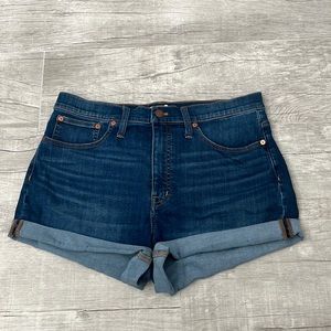 Madewell Womens Shorts High-Rise Denim Size 31 Color: Blue